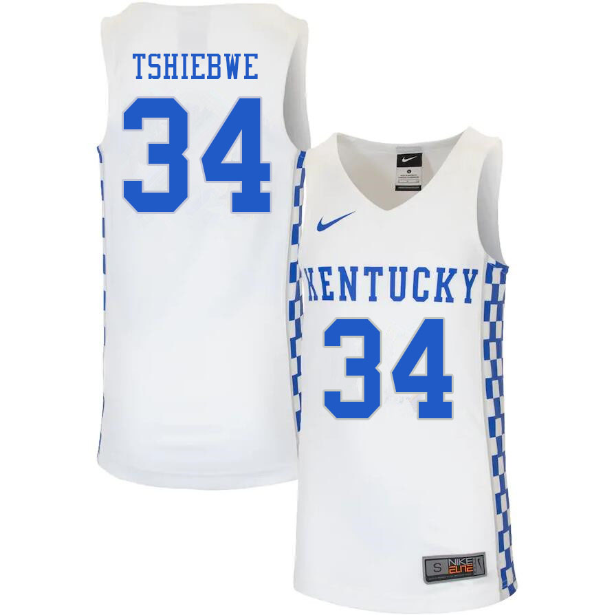 Men #34 Oscar Tshiebwe Kentucky Wildcats College Basketball Jerseys Sale-White